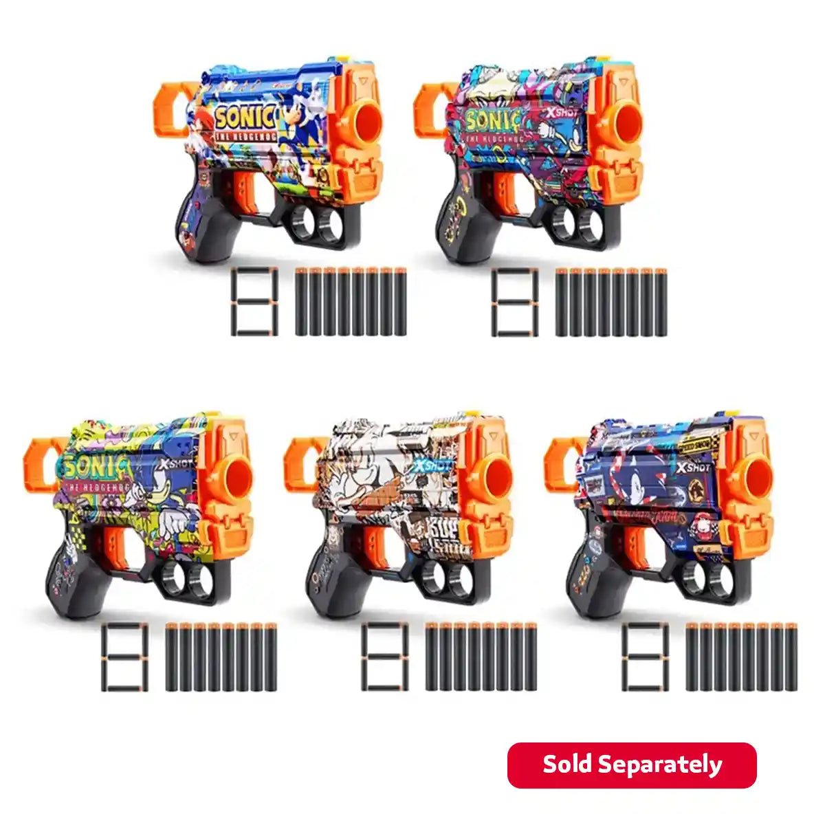 X-Shot Skins Menace Sonic Speed Shop Racing Team 8Darts XS-36660B — image 1