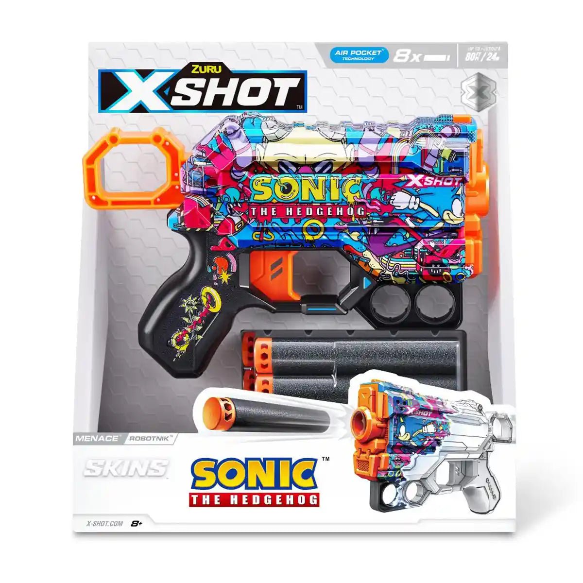 X-Shot Skins Menace Sonic Speed Shop Racing Team 8Darts XS-36660B — image 2