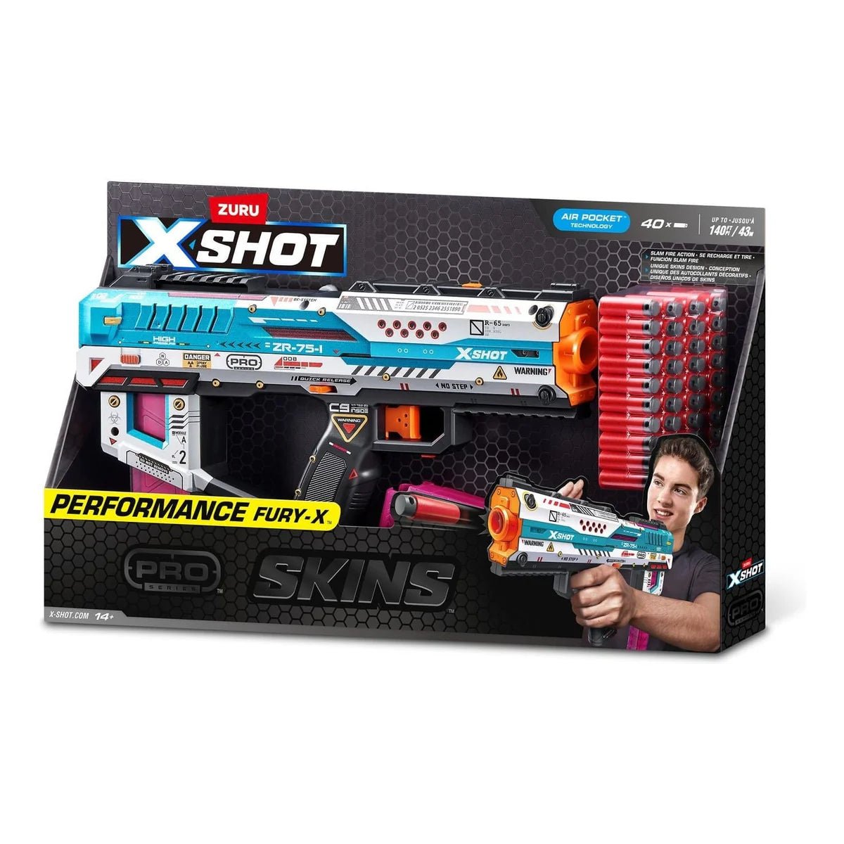 X-Shot Skins Pro Fury-X Blaster S1 | XS-36772 - Colorland Toys