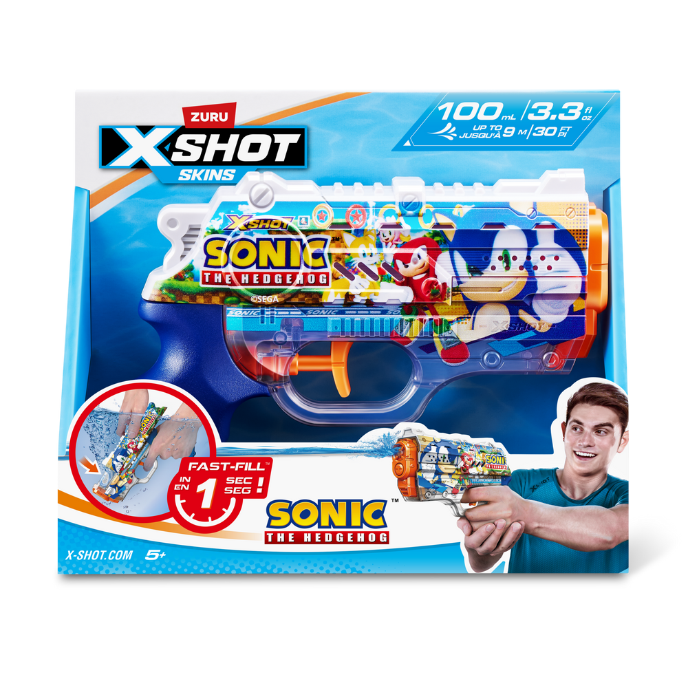 X - Shot Water Nano Fast - Fill Skins Sonic XS - 118166/118166 - Colorland Toys