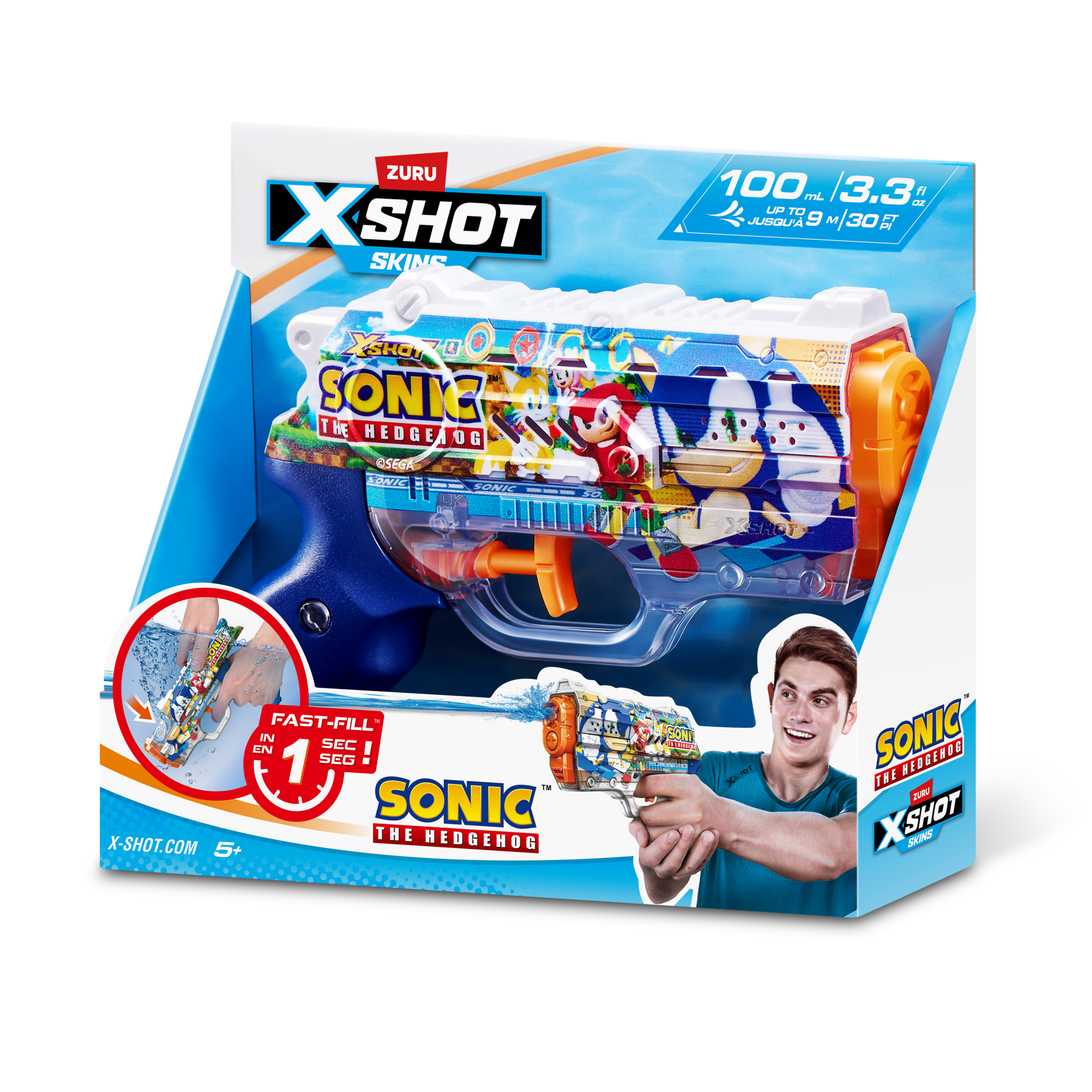 X - Shot Water Nano Fast - Fill Skins Sonic XS - 118166/118166 - Colorland Toys