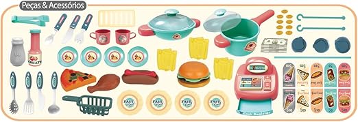 XC Little Chef Fast Food Cart 008 - 958 - Colorland Toys