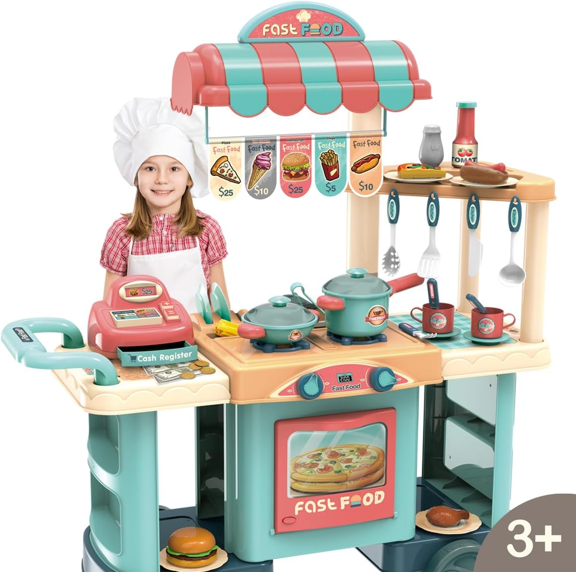 XC Little Chef Fast Food Cart 008 - 958 - Colorland Toys