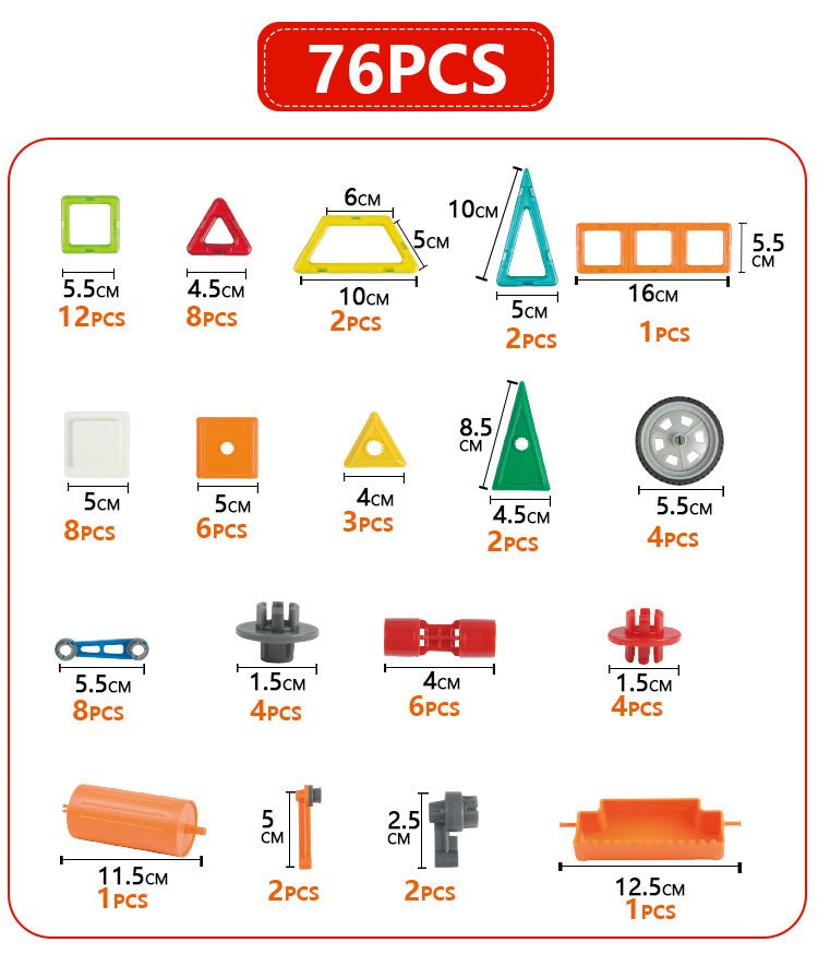 Xinbida Magical Magnetic Blocks 76 - Pcs 7211B - Colorland Toys