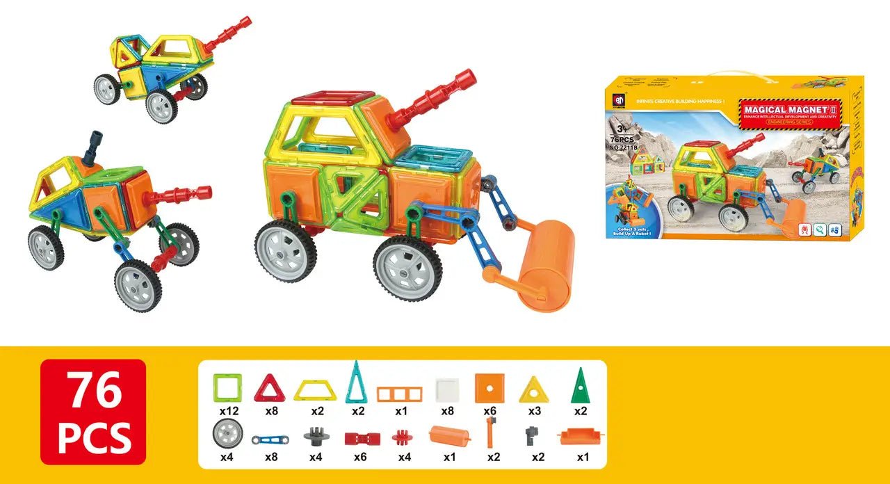 Xinbida Magical Magnetic Blocks 76 - Pcs 7211B - Colorland Toys