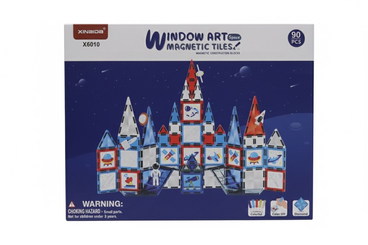 Xinbida Window Art Magnetic Blocks 90 - Pcs X6010 - Colorland Toys
