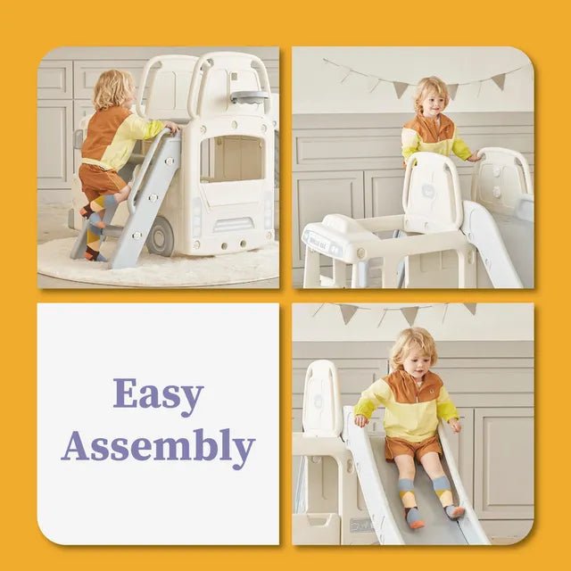 YaYa Little Bus 3in1 Slide Playset Vanilla Y2123 - Colorland Toys