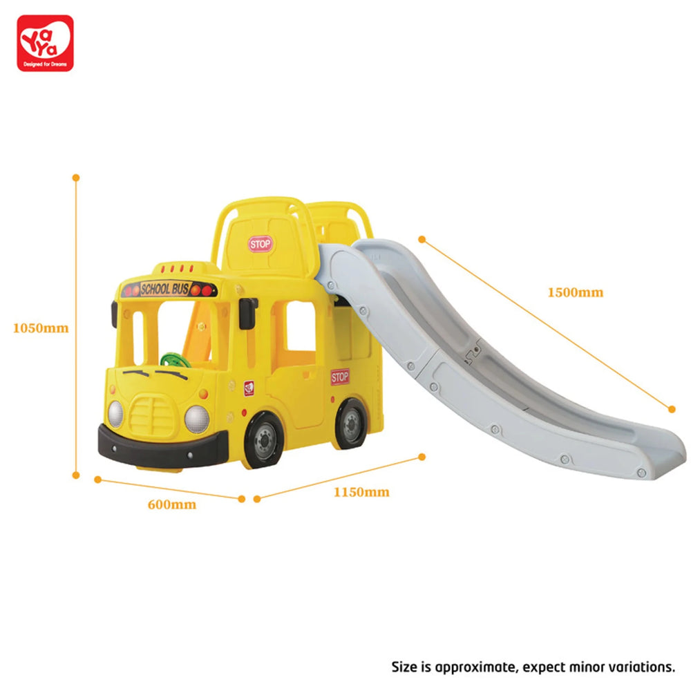 YaYa Little School Bus 3in1 Slide Playset Yellow Y2130 - Colorland Toys