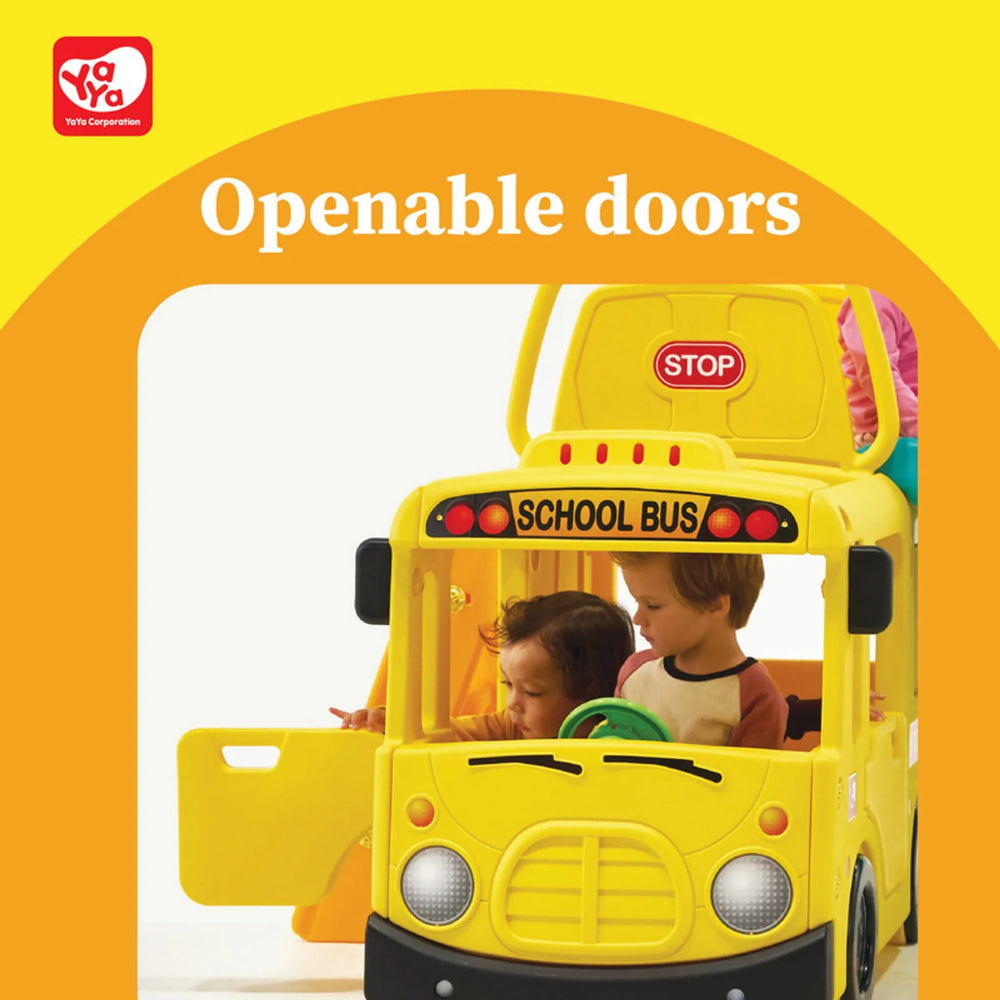 YaYa Little School Bus 3in1 Slide Playset Yellow Y2130 - Colorland Toys