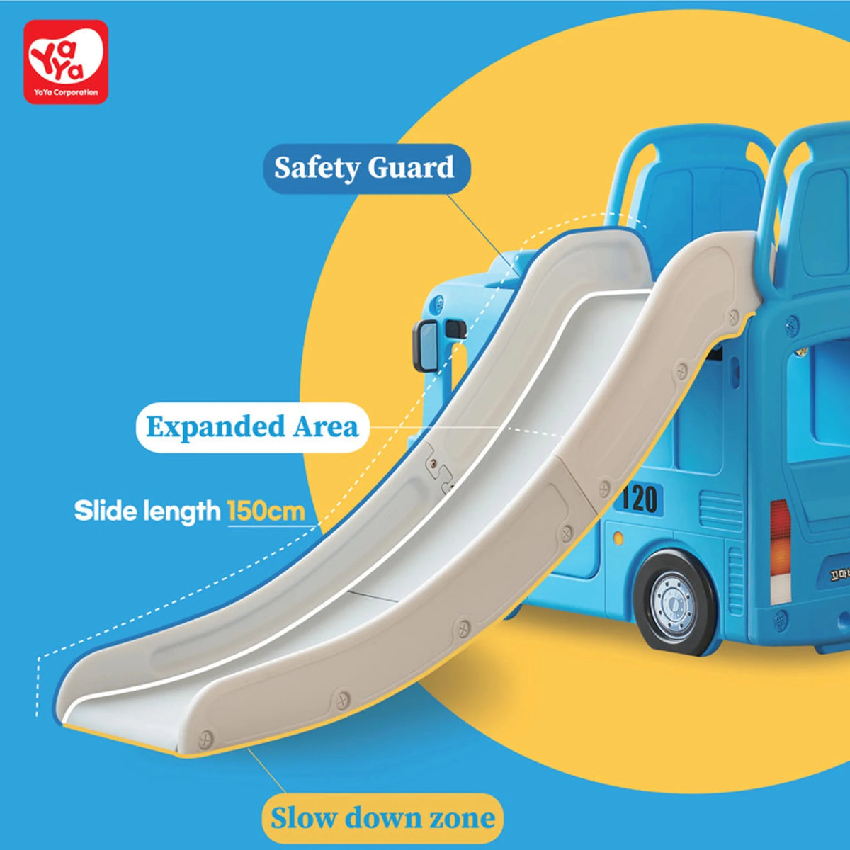 YaYa Little Tayo Bus 3in1 Slide Playset Blue Y2120 — image 4