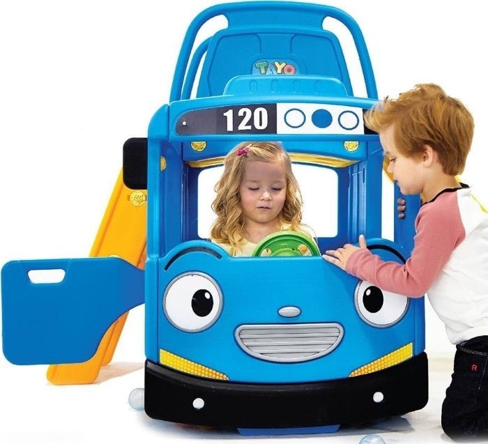 Yaya School Bus with Slide 3 In 1 Blue Y1543