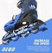 Yvolution Neon Combo Skates 12-2 Goteki Blue NC46B4