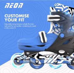 Yvolution Neon Combo Skates 12 - 2 Goteki Blue NC46B4 - Colorland Toys