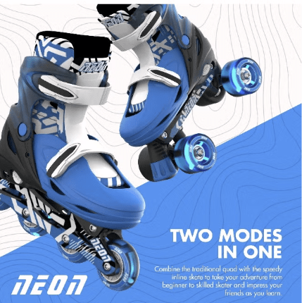 Yvolution Neon Combo Skates 3-6 Goteki Blue NC47B4 — image 4