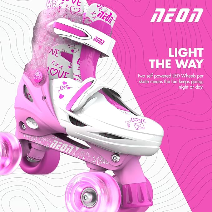 Yvolution Neon Combo Skates Size 3 - 6 Pink NT10P4 - Colorland Toys