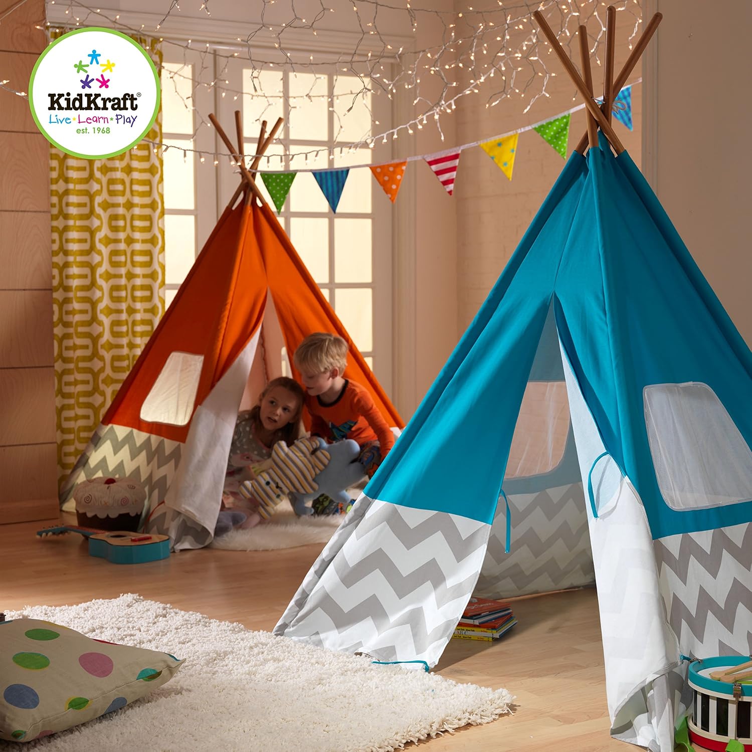Turquoise Teepee Tents - Colorland Toys