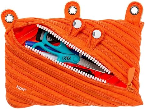 ZIPIT Neon Jumbo Pencil Case – Orange ZTJ-NN — image 3