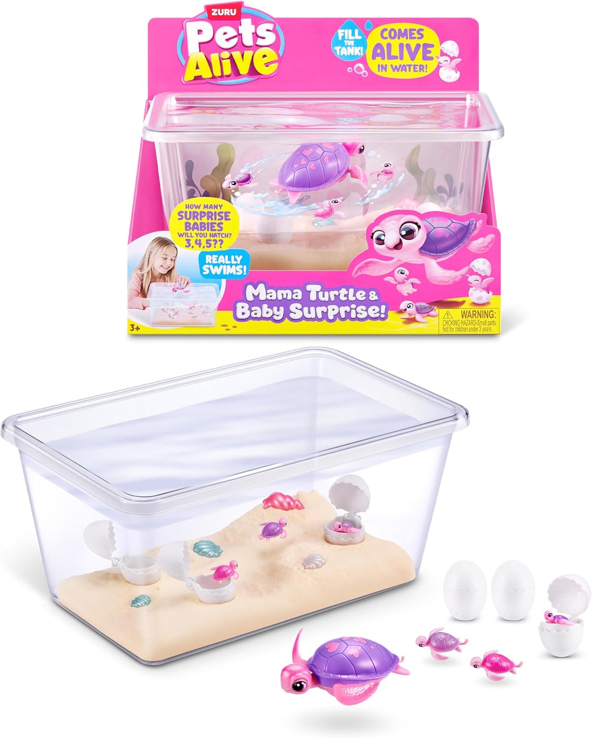 Zuru Pets Alive Mama and Baby Turtle Beach Surprise 9560 — image 1