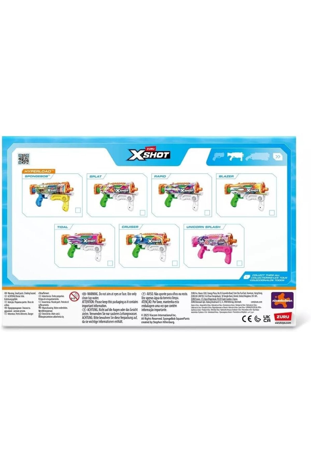 Zuru X-Shot Fast Fill Spongebob Hyperload Water Blaster Gun - Colorland Toys