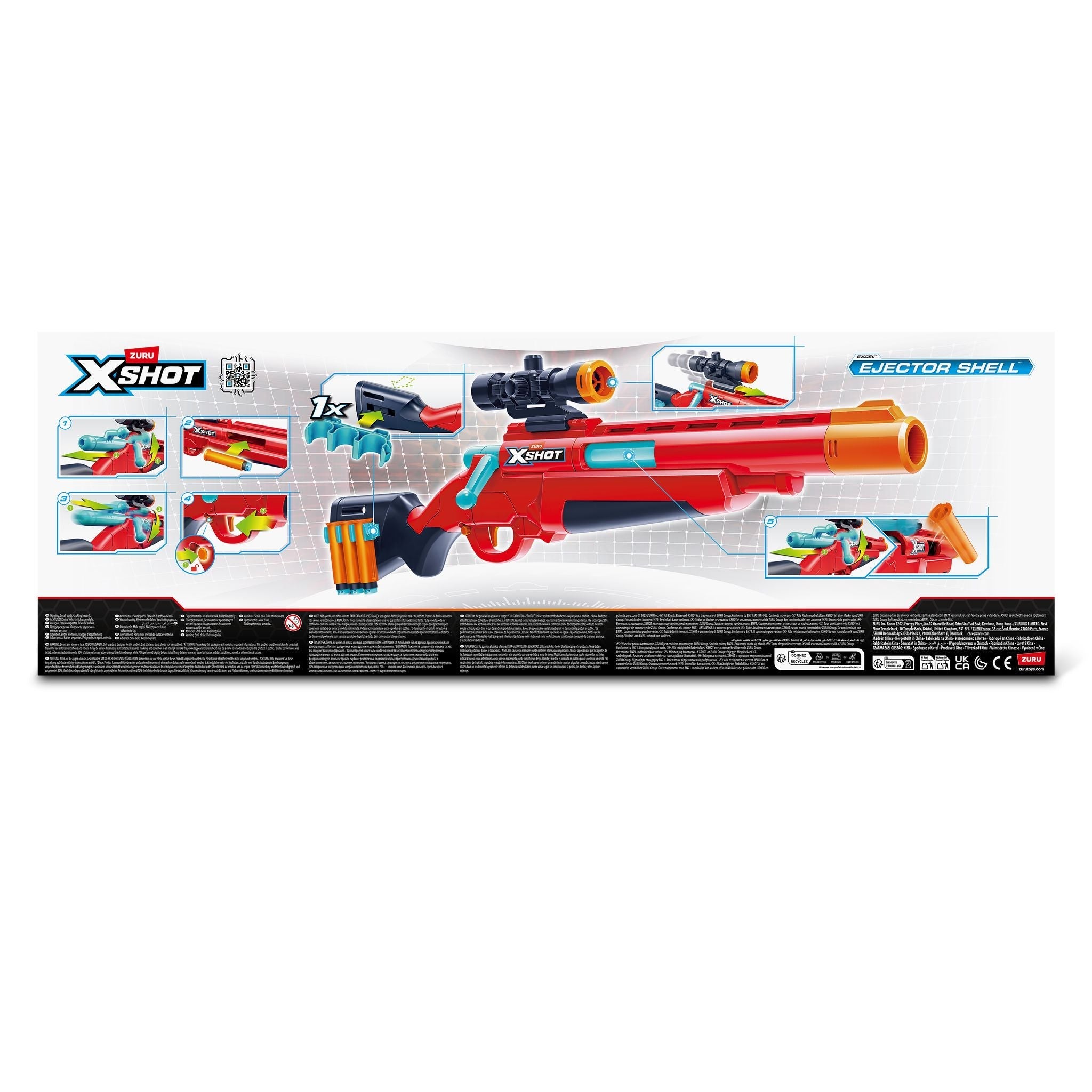 ZURU XSHOT Excel Ejector Shell Blaster - Colorland Toys