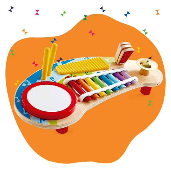 Rattle Music Set - Keyboard, 4 Stage Toy