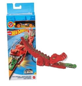 HOT WHEELS CITY DINO & SHARK LAUNCHER PLAYSET WITH VEHICLE *NEW