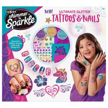 Shimmer 'N Sparkle - Nails & Body Tattoos Set